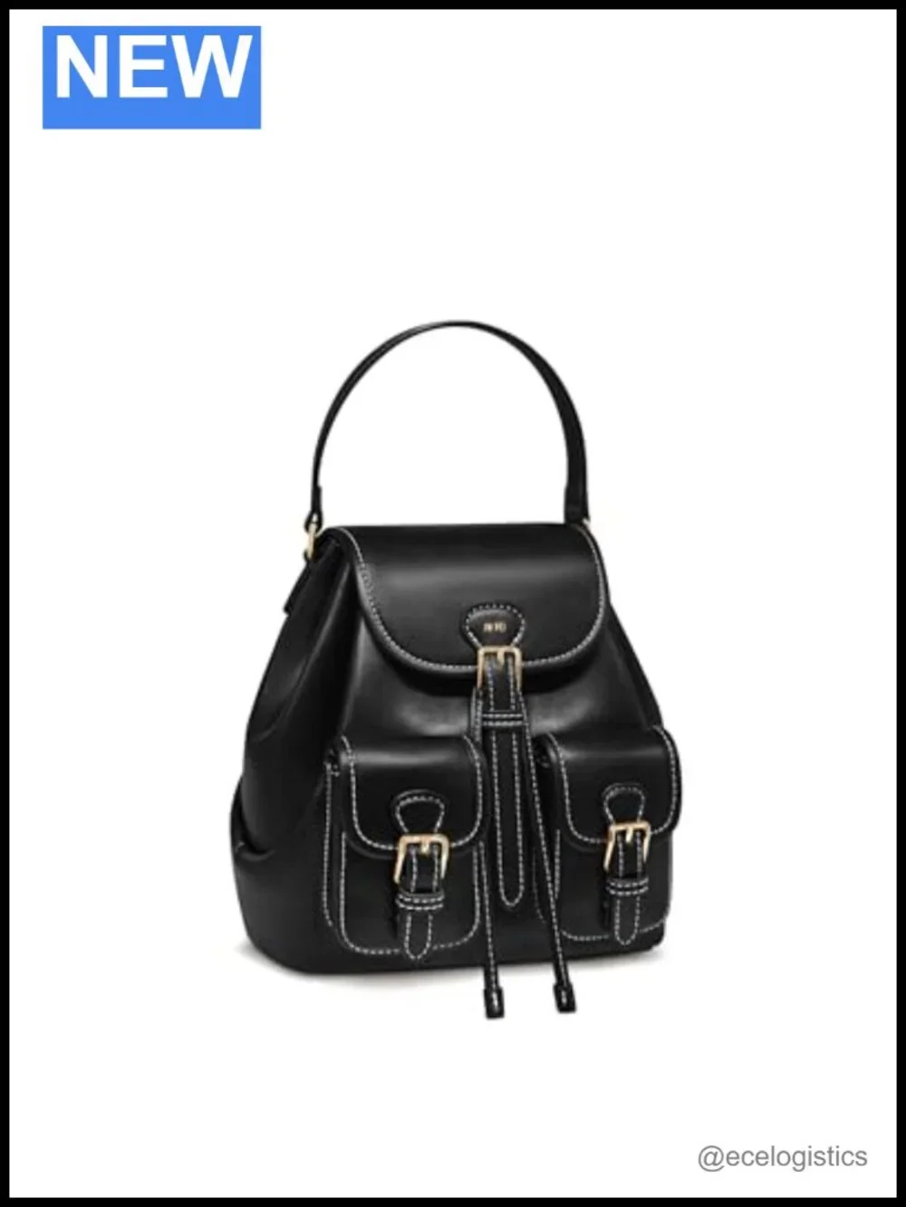 JW PEI Harper Vegan Leather Backpack with Buckle Pocket